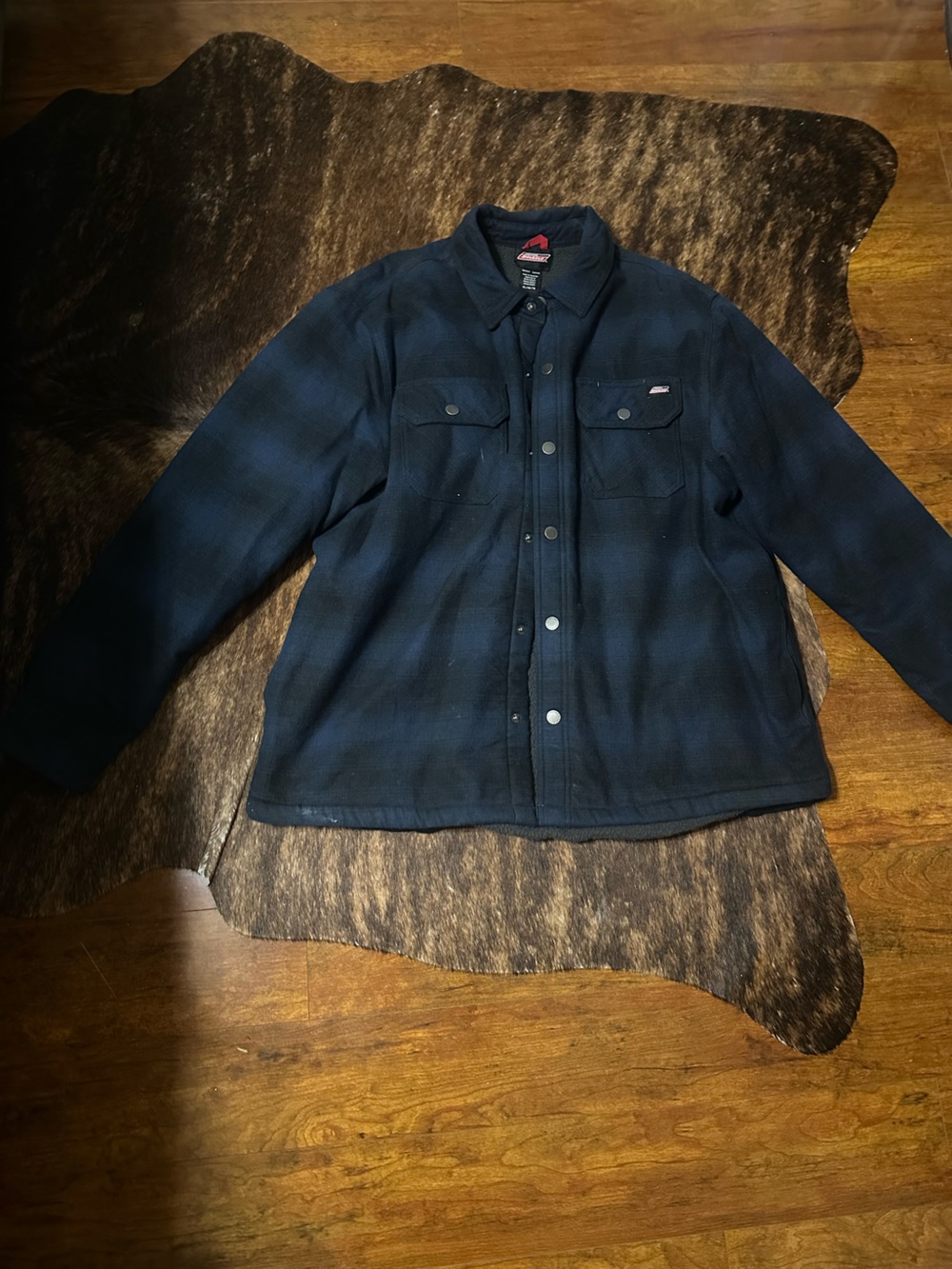 Dickies Navy Button-Front Lightweight Jacket